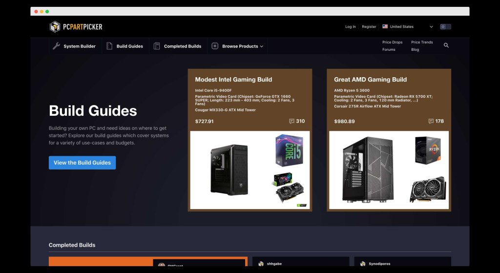Top 10 Best Custom PC Builder Websites with PC Build Guide 3 PCPartPicker, A custom website for checking pc compatibility